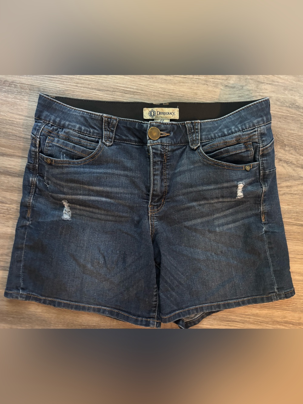 Democracy Ab Solution Women’s Dark Blue Denim Shorts Size 12